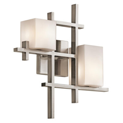 Beacon Hill Contemporary 2 Light Wall Sconce Classic Pewter