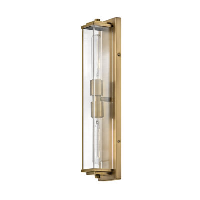 Beaumaris Grand Heritage Brass Glass Box Wall Light