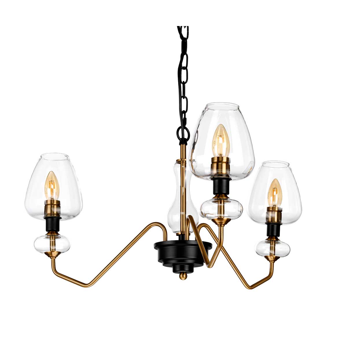 Beaumaris Heritage 3 Light Pendant Aged Brass and Black Beaumaris Heritage 3 Light Pendant Aged Brass and Black