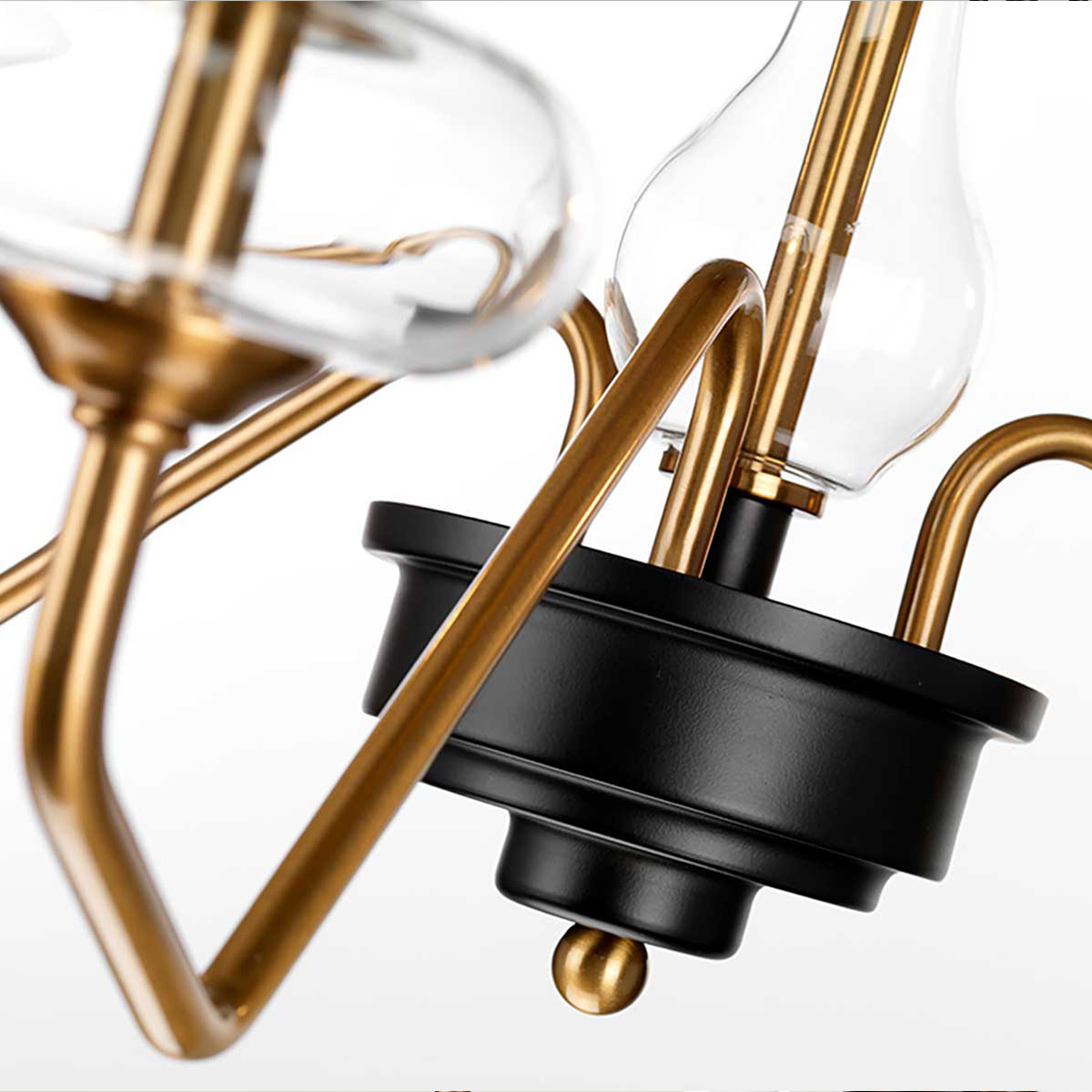 Beaumaris Heritage 3 Light Pendant Aged Brass and Black Beaumaris Heritage 3 Light Pendant Aged Brass and Black — detail view