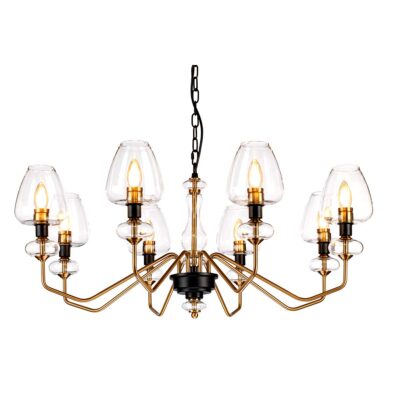 Beaumaris Heritage 8 Light Chandelier Aged Brass and Black