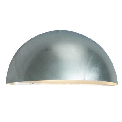 Beaumont Grand Half Moon Outdoor Wall Light Galvanised