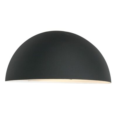 Beaumont Grand Modern Half Moon Outdoor Wall Light Black
