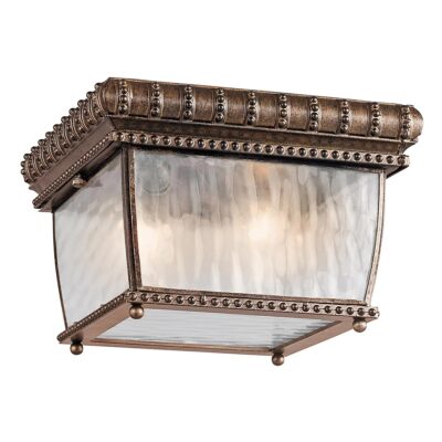 Beauport Rain Flush Traditional Outdoor Ceiling Light Brushed Bronze