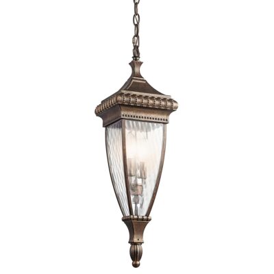 Beauport Rain Flush Traditional Outdoor Chain Lantern Brushed Bronze
