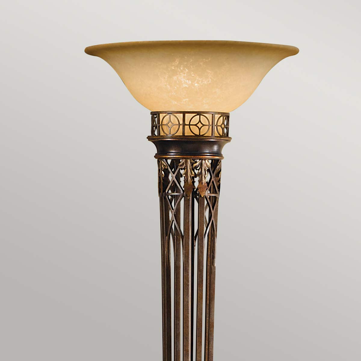 Belcanto French Provincial Torchiere Floor Lamp in Firenze Gold Belcanto French Provincial Torchiere Floor Lamp in Firenze Gold — detail view