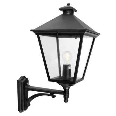 Belcourt Grande Lantern Traditional Outdoor Wall Light Black
