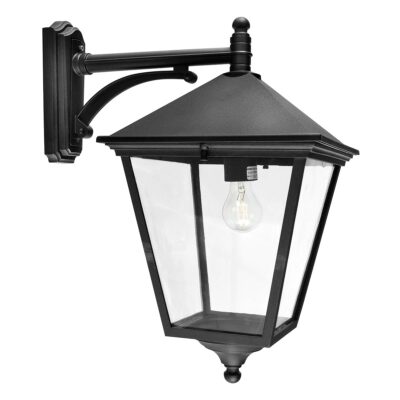 Belcourt Grande Lantern Traditional Outdoor Wall Light Black