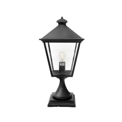 Belcourt Grande Traditional Pedestal Lantern Black