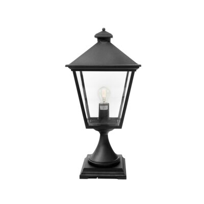 Belcourt Grande Traditional Pedestal Lantern Black