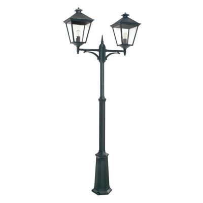Belcourt Grande Traditional Twin Lantern Lamp Post Black
