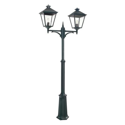 Belcourt Grande Traditional Twin Lantern Lamp Post Black