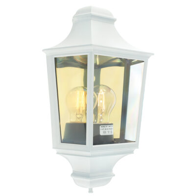 Belcourt Wall Lantern Traditional Half Lantern Outdoor Wall Light White