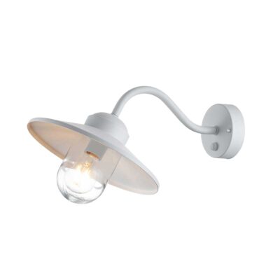 Bellcastle Field Hamptons Swan Neck Outdoor Wall Light White