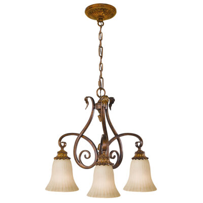 Bellchase Valley French Provincial 3 Light Chandelier Aged Tortoise Shell