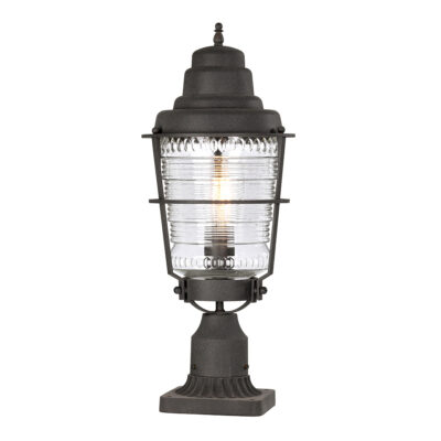 Bellcove Harbor Hamptons Outdoor Pedestal Lantern Weathered Zinc