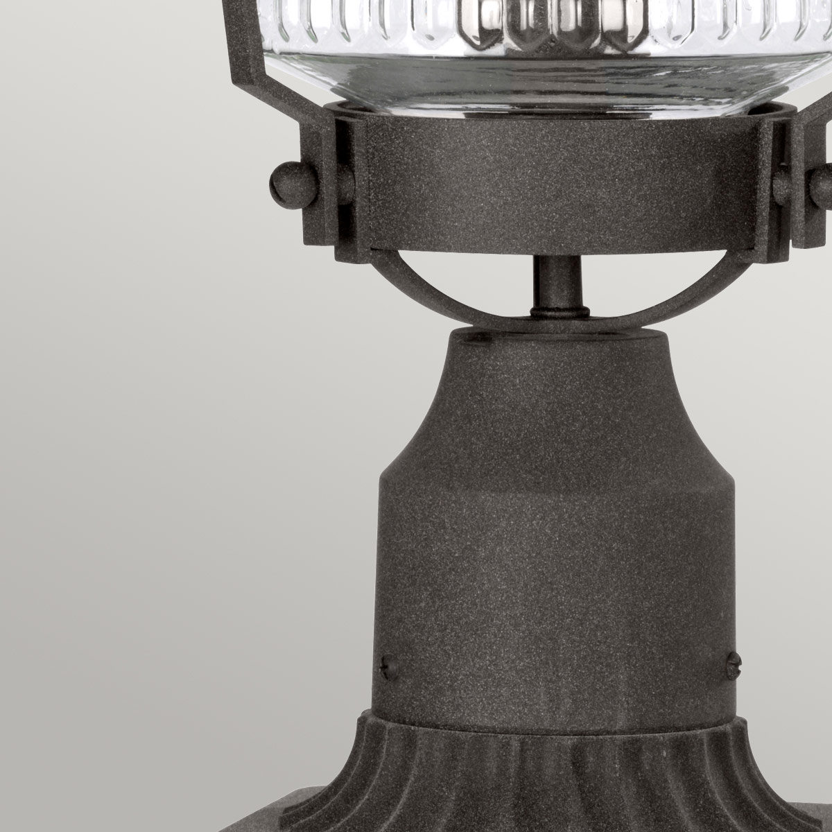 Bellcove Harbor Hamptons Outdoor Pedestal Lantern Weathered Zinc Bellcove Harbor Hamptons Outdoor Pedestal Lantern Weathered Zinc — detail view