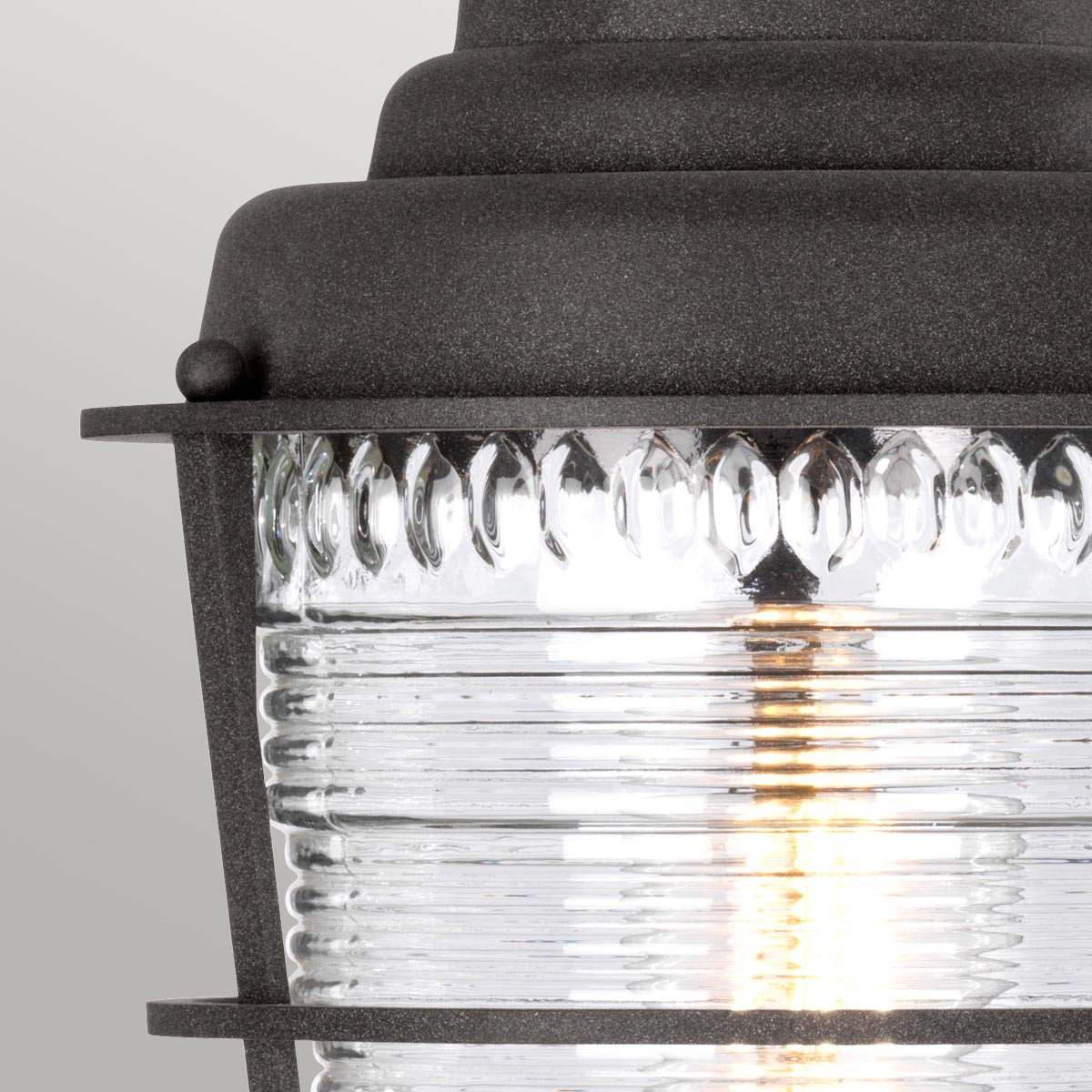Bellcove Harbor Hamptons Outdoor Pedestal Lantern Weathered Zinc Bellcove Harbor Hamptons Outdoor Pedestal Lantern Weathered Zinc — detail view