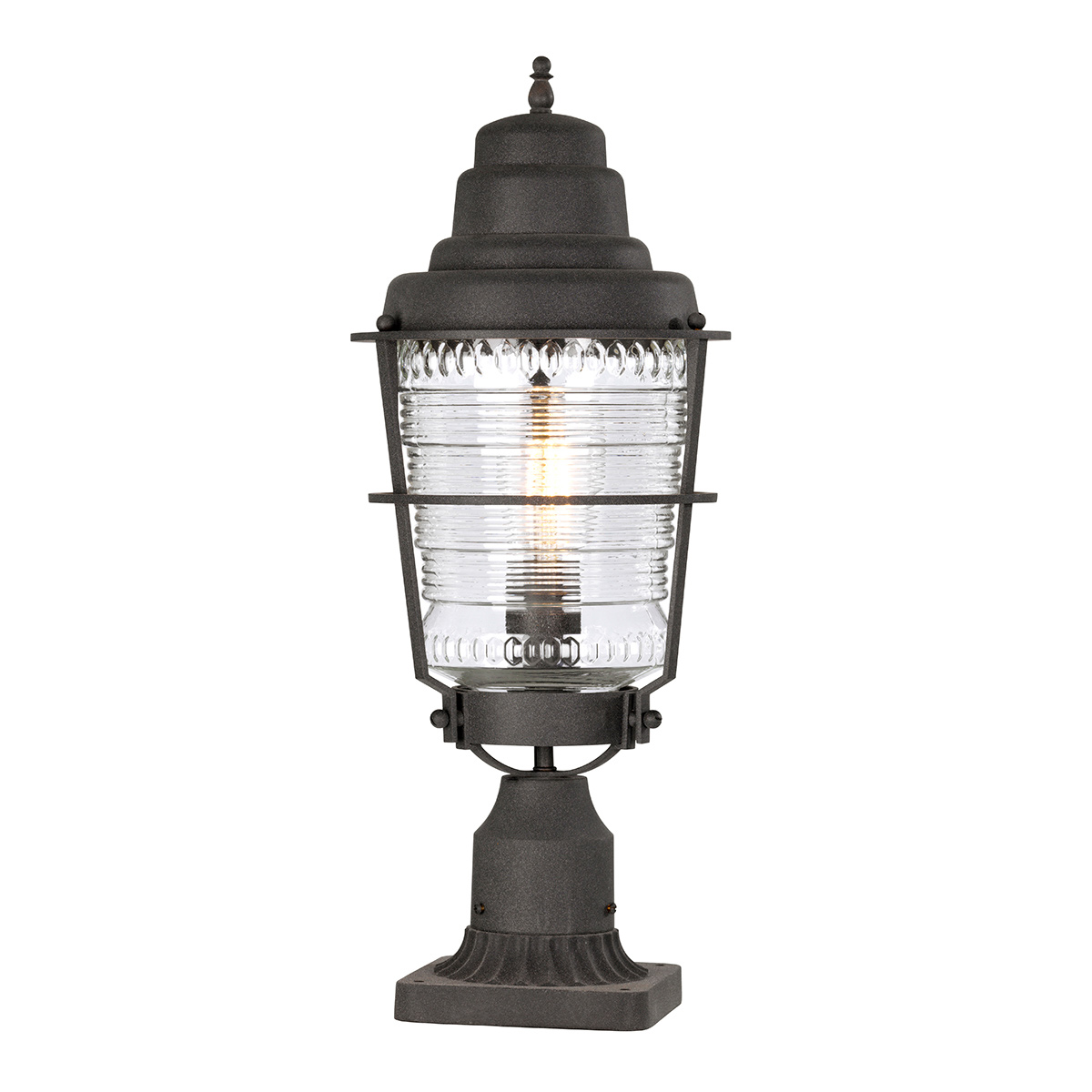 Bellcove Harbor Hamptons Outdoor Pedestal Lantern Weathered Zinc