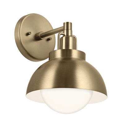 Bellcrest Contemporary Dome Wall Light Champagne Bronze