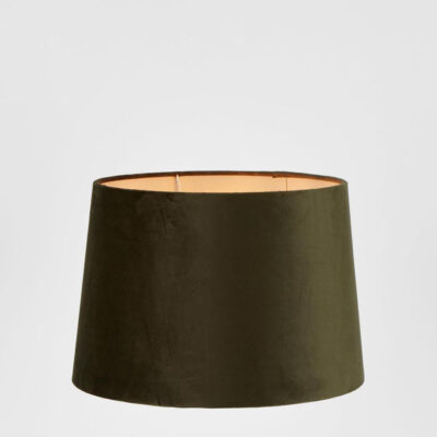 Bellfry French Provincial Tapered Drum Lamp Shade Olive Green Velvet