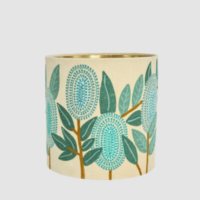 Bellfry Hamptons Embroidered Velvet Drum Lamp Shade Turquoise Multi