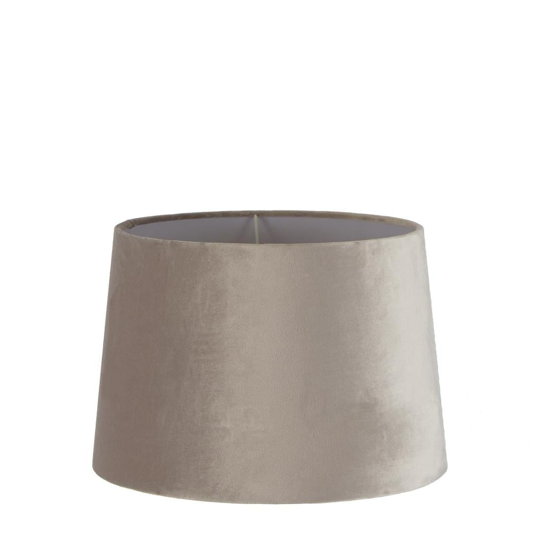 Bellfry Hamptons Velvet Drum Lamp Shade Medium Mist Grey Bellfry Hamptons Velvet Drum Lamp Shade Medium Mist Grey