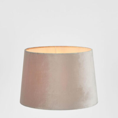 Bellfry Hamptons Velvet Drum Lamp Shade Medium Mist Grey