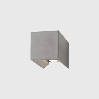 Bellhaven Contemporary Cube Outdoor Wall Light Natural Concrete