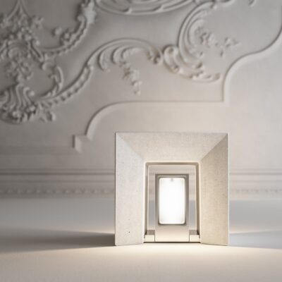 Bellhaven Contemporary Cube Wall Light Natural Concrete