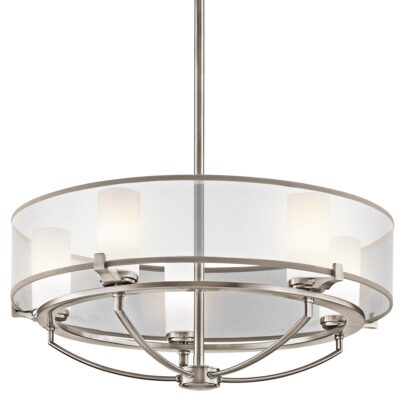 Bellwood Hamptons 5 Light Drum Chandelier Classic Pewter