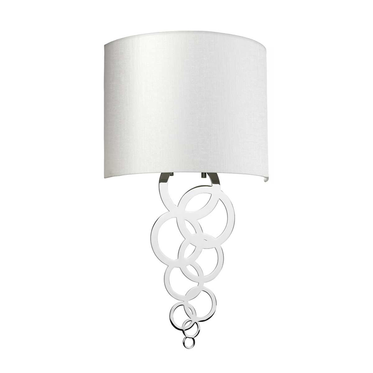 Belmont Grand Wall Light Polished Chrome With Ivory Silk Shade Belmont Grand Wall Light Polished Chrome With Ivory Silk Shade
