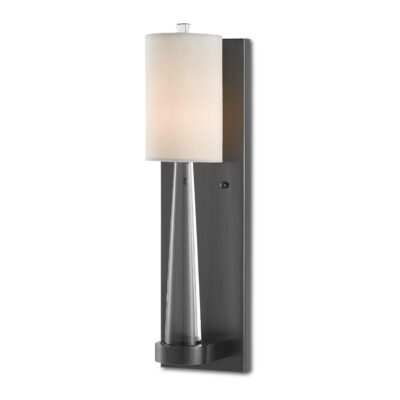 Belmore Glen Retro Wall Light Clear Crystal and Oil Rubbed Bronze