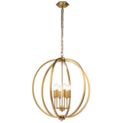 Belrose Contemporary Orb Pendant Burnished Brass
