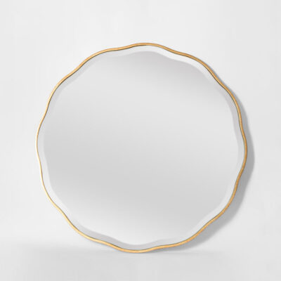 Belrose Cove Hamptons Scalloped Wall Mirror Gold Small