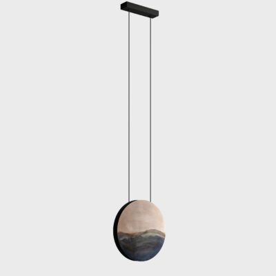 Belrose Manor Contemporary Round Pendant Light Marea Ombre Finish