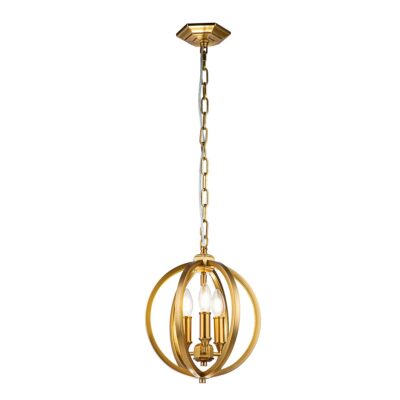 Belrose Orb Pendant Light in Burnished Brass