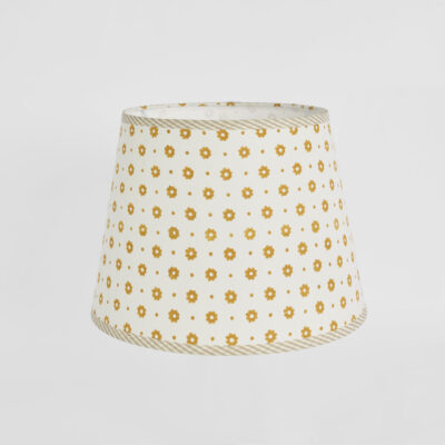 Belvedere Hamptons Floral Block Print Lamp Shade Mustard