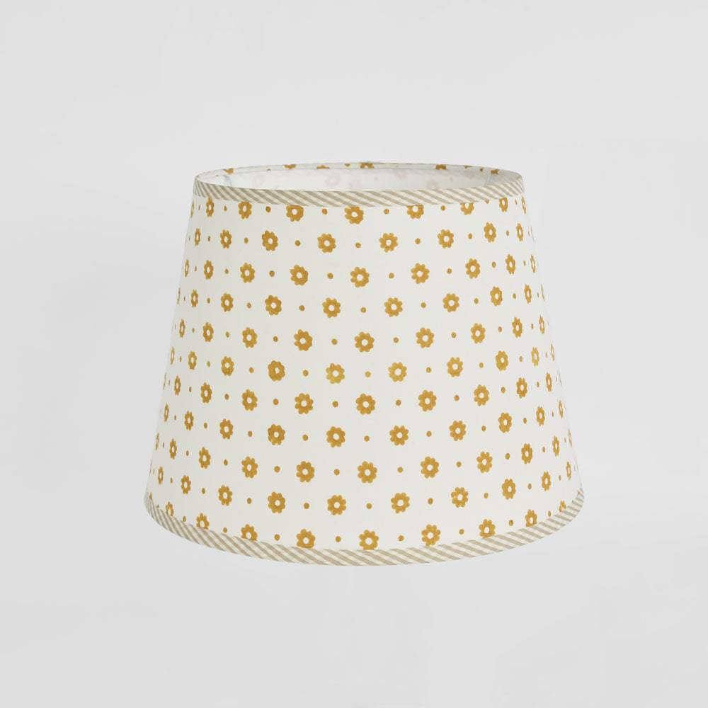 Belvedere Hamptons Floral Block Print Lamp Shade Mustard