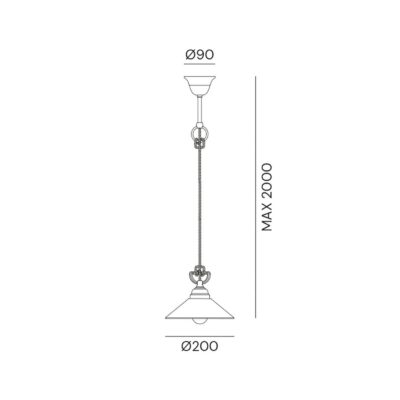 Bergamo Classic Pendant Light Antique Brass And White Glass
