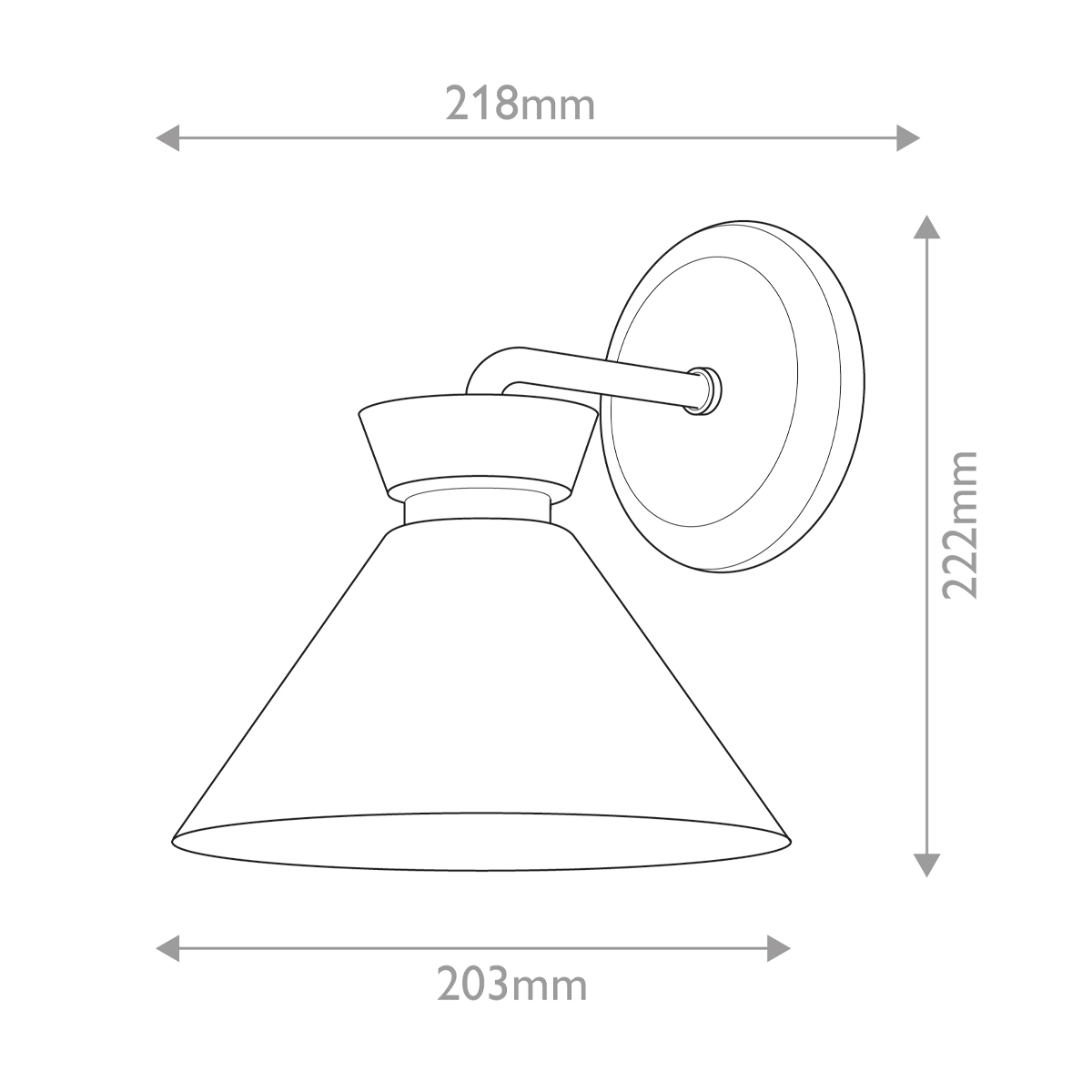 Berkeforth Hamptons Cone Wall Light Brushed Gold Berkeforth Hamptons Cone Wall Light Brushed Gold