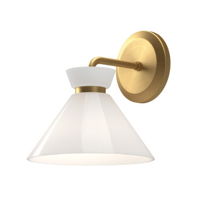 Berkeforth Hamptons Cone Wall Light Brushed Gold