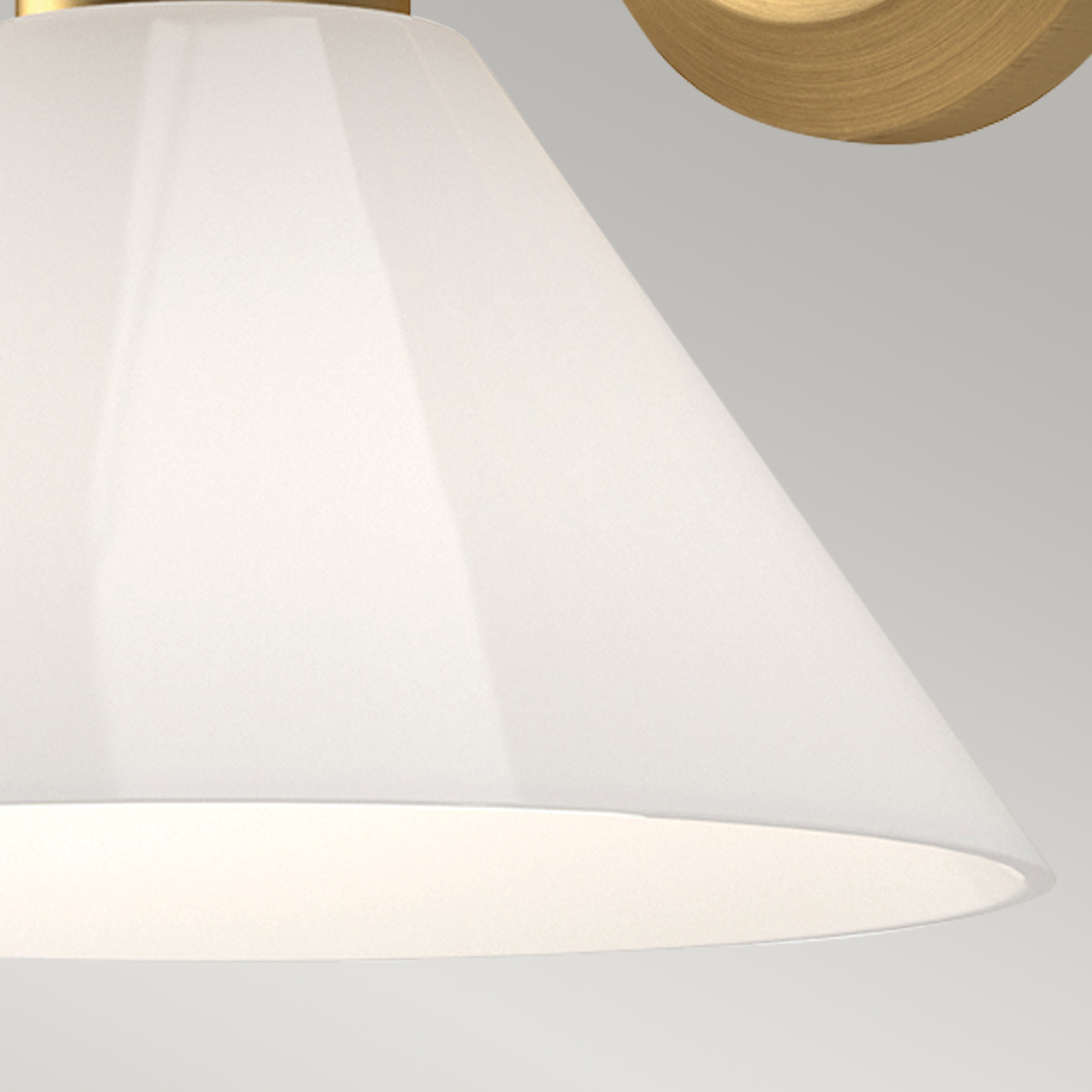 Berkeforth Hamptons Cone Wall Light Brushed Gold Berkeforth Hamptons Cone Wall Light Brushed Gold — detail view