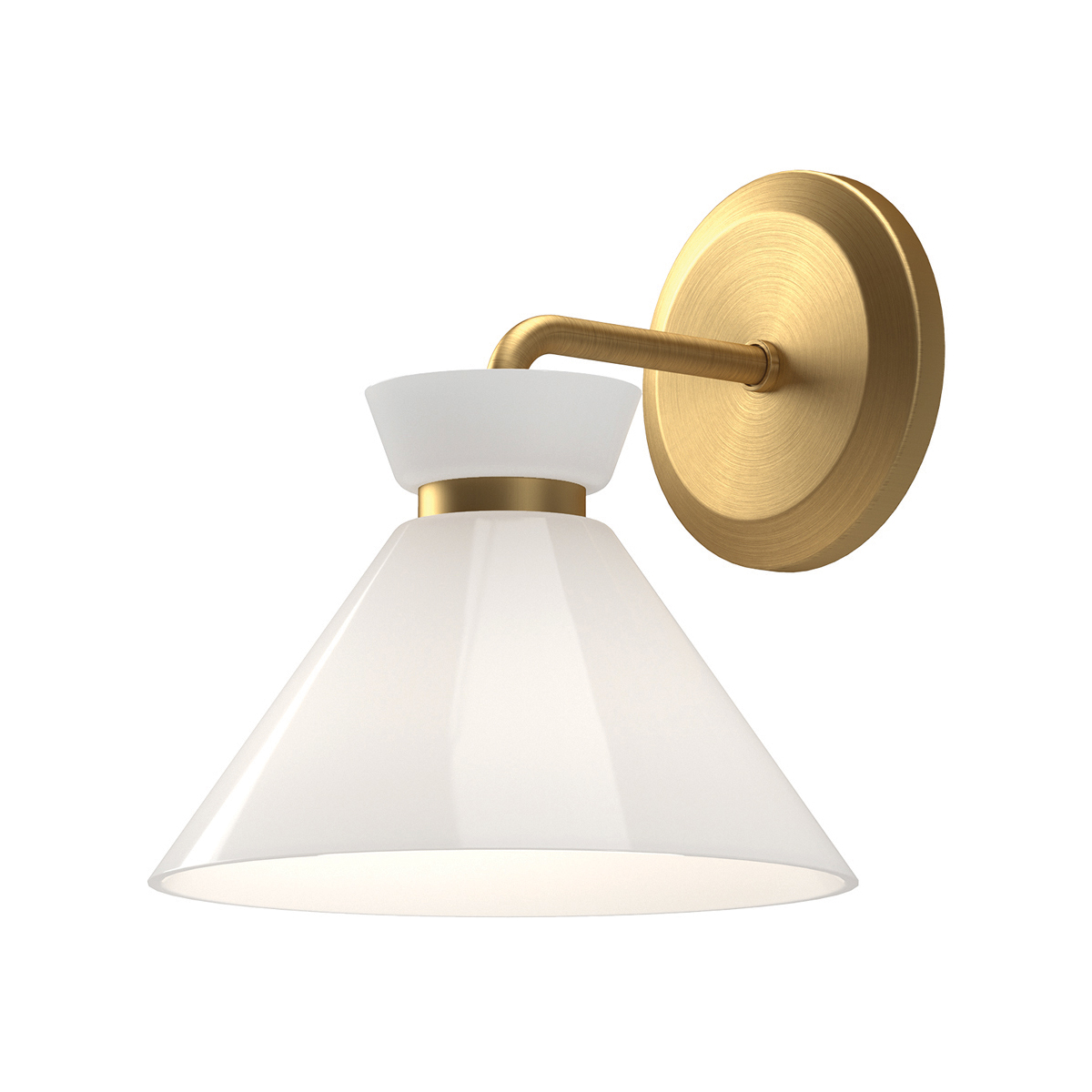 Berkeforth Hamptons Cone Wall Light Brushed Gold