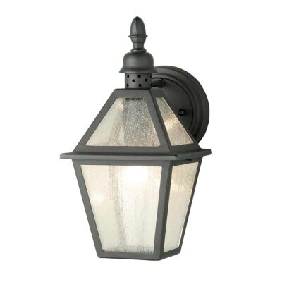 Blackmere Bay Traditional Outdoor Wall Lantern in Mud Black
