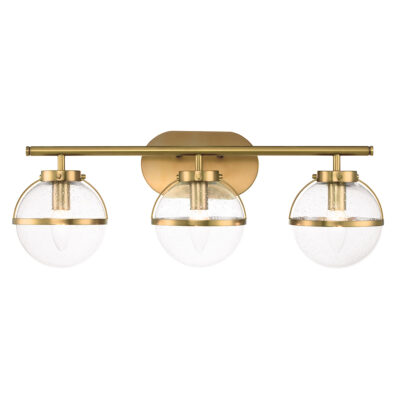 Blackmoor Steel Art Deco 3 Light Wall Light Heritage Brass