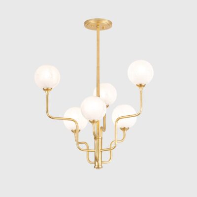 Blackstone Vintage Gold Leaf Globe Chandelier