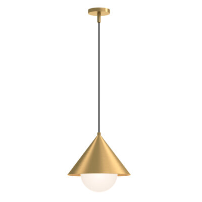 Blackthorn Matte Contemporary Cone Pendant Brushed Gold
