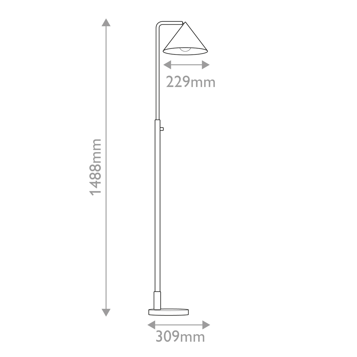 Blackthorn Matte Contemporary Floor Lamp Brushed Gold Blackthorn Matte Contemporary Floor Lamp Brushed Gold