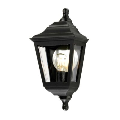Blackthorn Pillar Traditional Flush Outdoor Wall Light Black